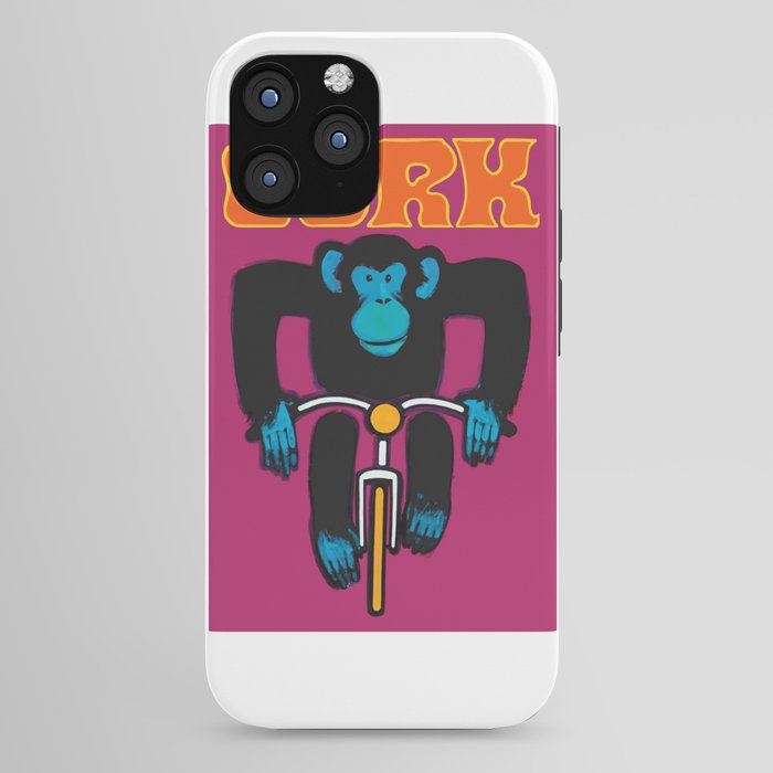 1968 CYRK Cycling Chimpanzee Polish Circus Poster iPhone Case