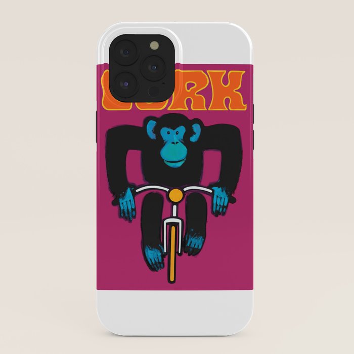 1968 CYRK Cycling Chimpanzee Polish Circus Poster iPhone Case