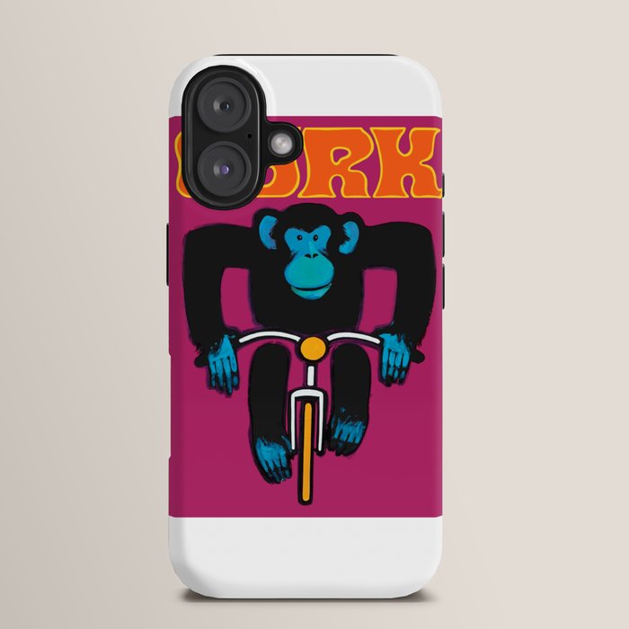 1968 CYRK Cycling Chimpanzee Polish Circus Poster iPhone Case