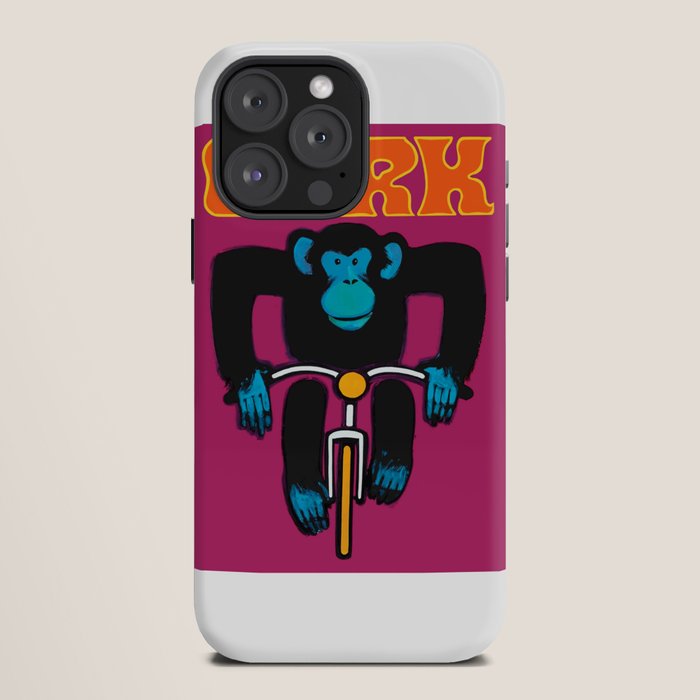 1968 CYRK Cycling Chimpanzee Polish Circus Poster iPhone Case
