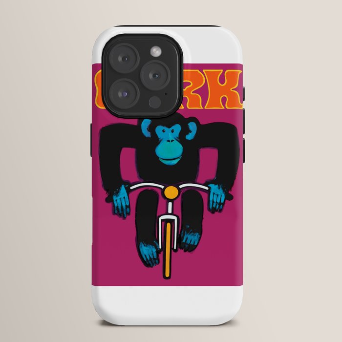 1968 CYRK Cycling Chimpanzee Polish Circus Poster iPhone Case