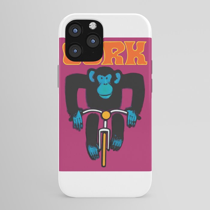 1968 CYRK Cycling Chimpanzee Polish Circus Poster iPhone Case