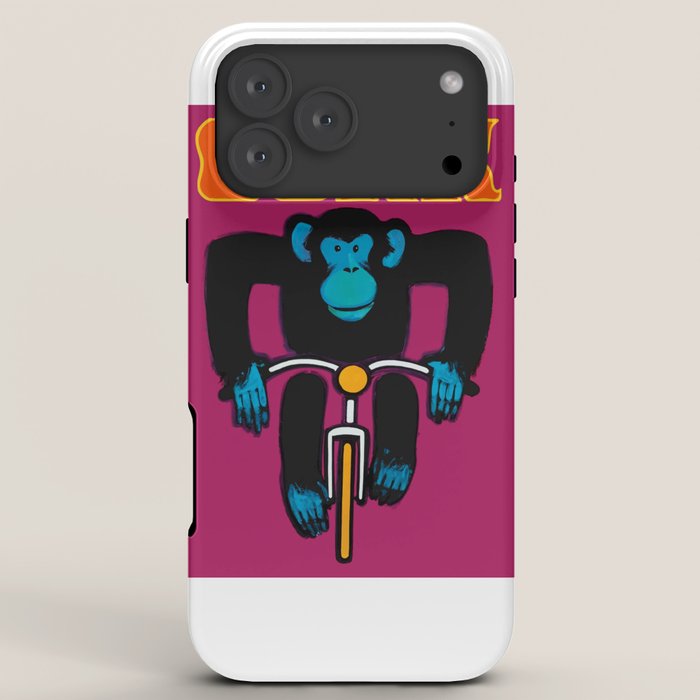 1968 CYRK Cycling Chimpanzee Polish Circus Poster iPhone Case