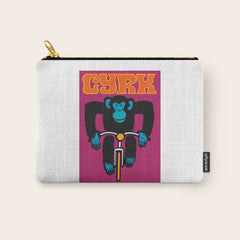 1968 CYRK Cycling Chimpanzee Polish Circus Poster Carry All Pouch