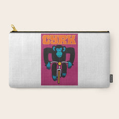 1968 CYRK Cycling Chimpanzee Polish Circus Poster Carry All Pouch
