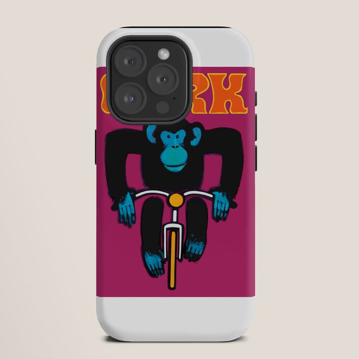 1968 CYRK Cycling Chimpanzee Polish Circus Poster iPhone Case