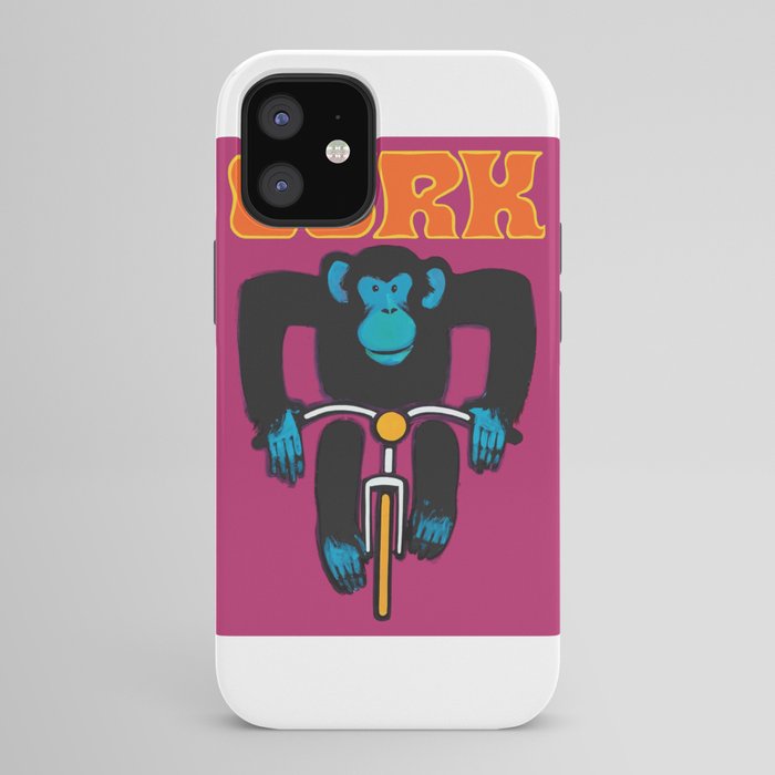 1968 CYRK Cycling Chimpanzee Polish Circus Poster iPhone Case