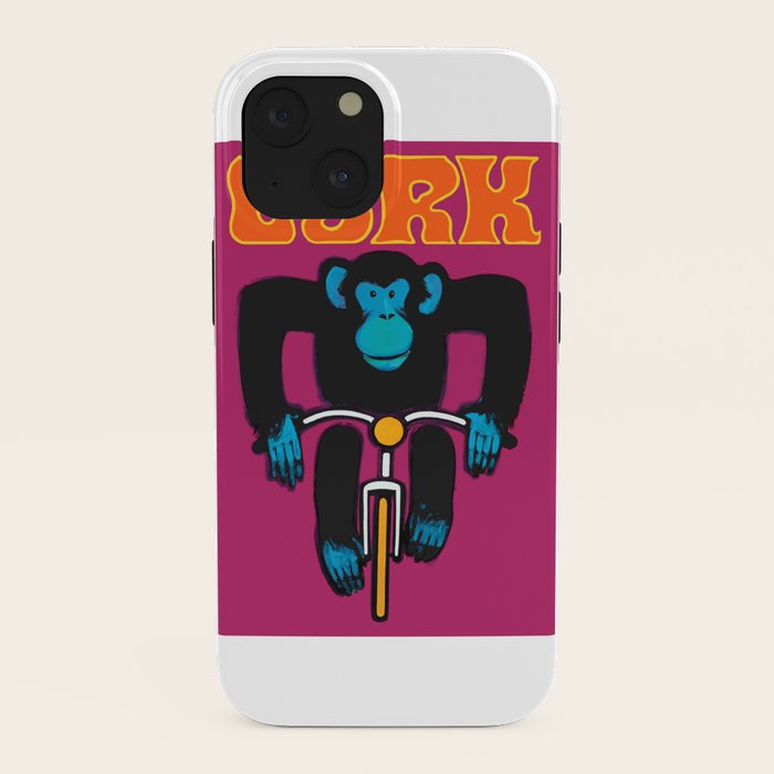 1968 CYRK Cycling Chimpanzee Polish Circus Poster iPhone Case