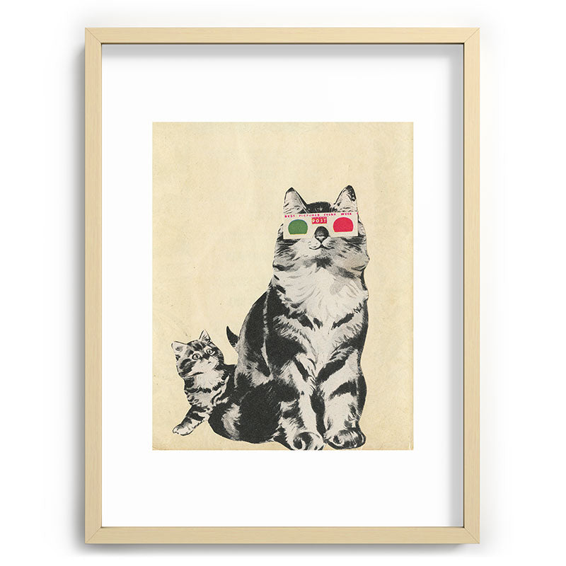 3D Glasses Framed Art Print