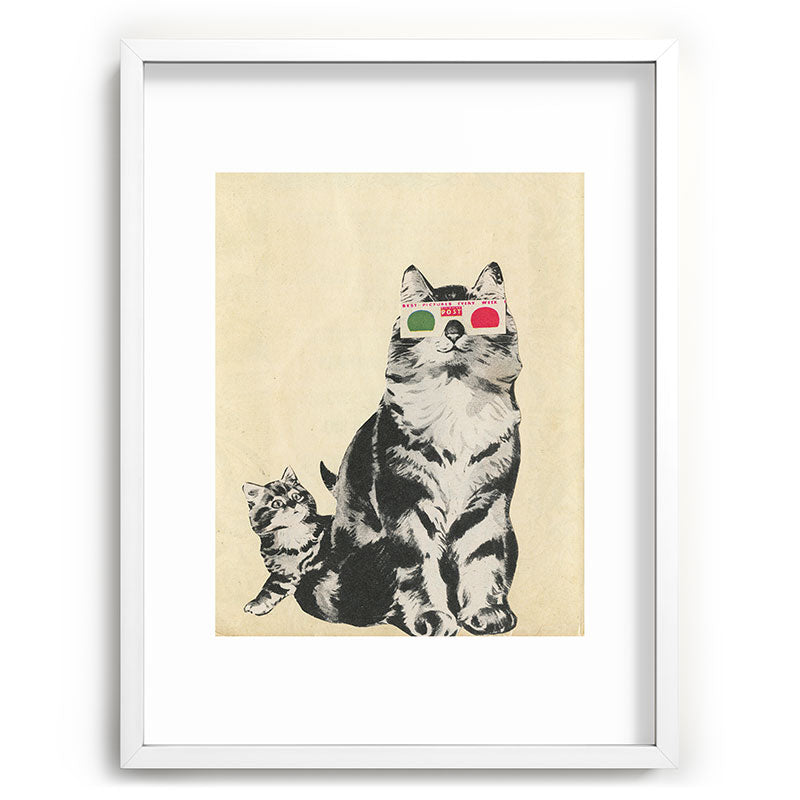 3D Glasses Framed Art Print