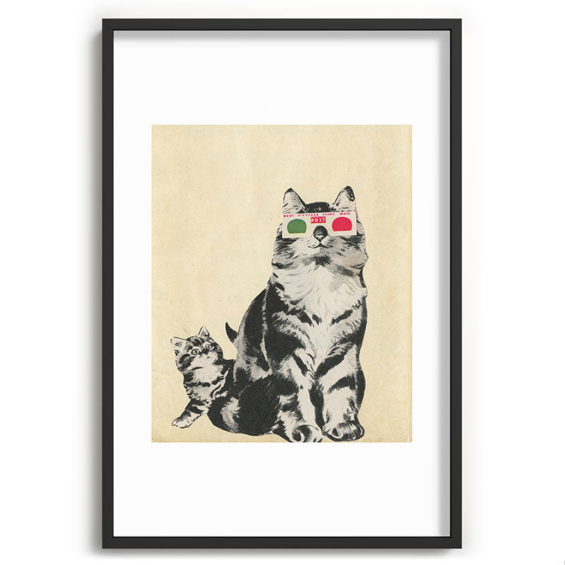 3D Glasses Framed Art Print