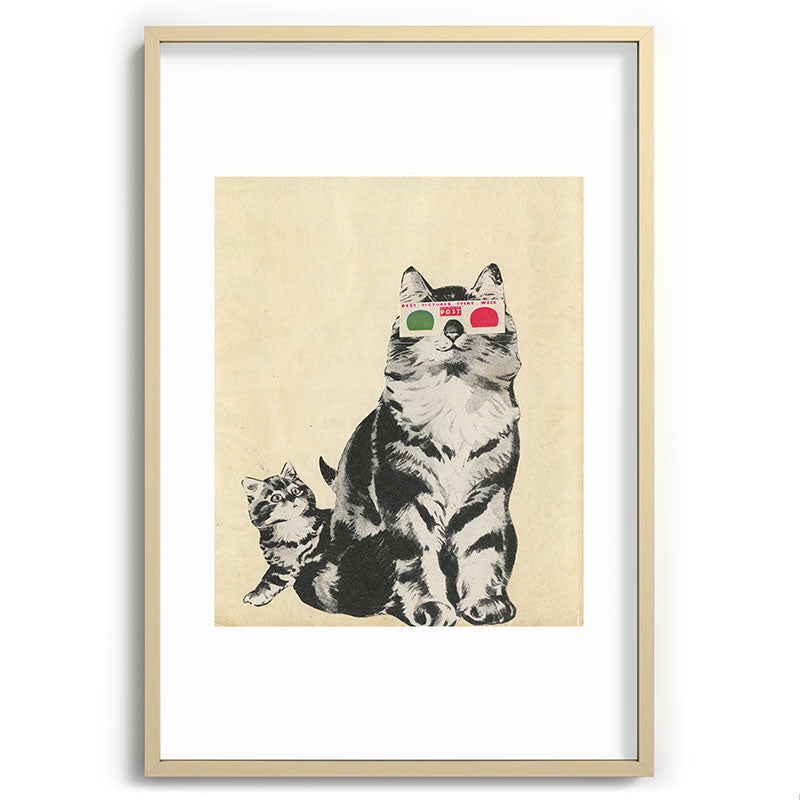 3D Glasses Framed Art Print