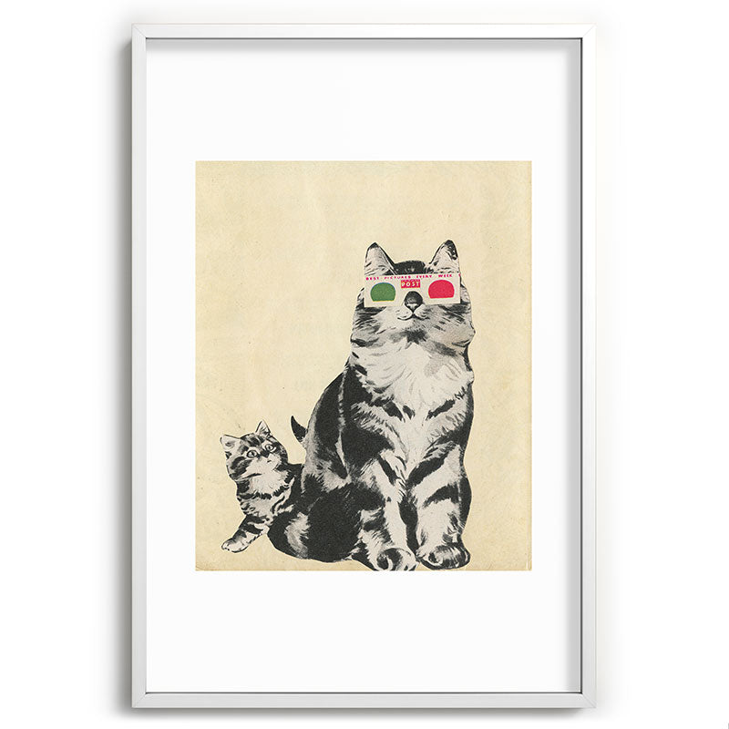 3D Glasses Framed Art Print
