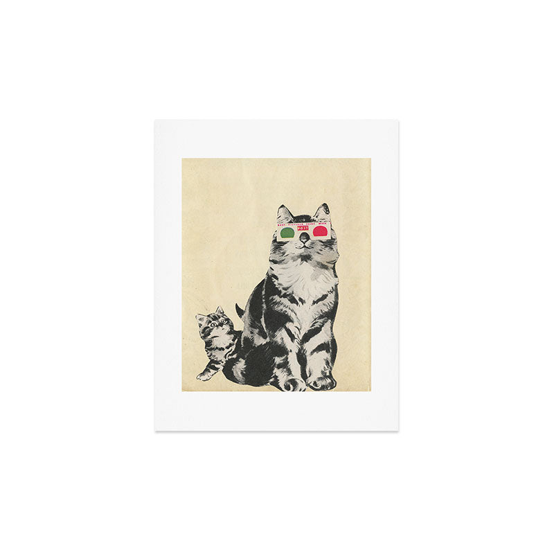 3D Glasses Art Print