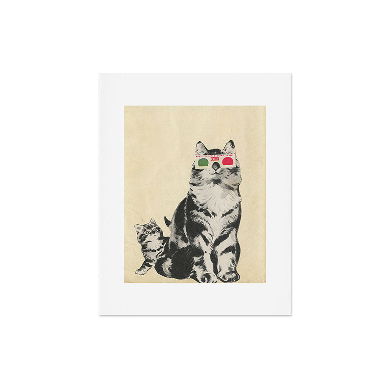 3D Glasses Art Print