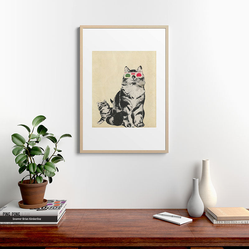 3D Glasses Framed Art Print