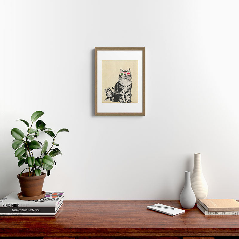 3D Glasses Framed Art Print