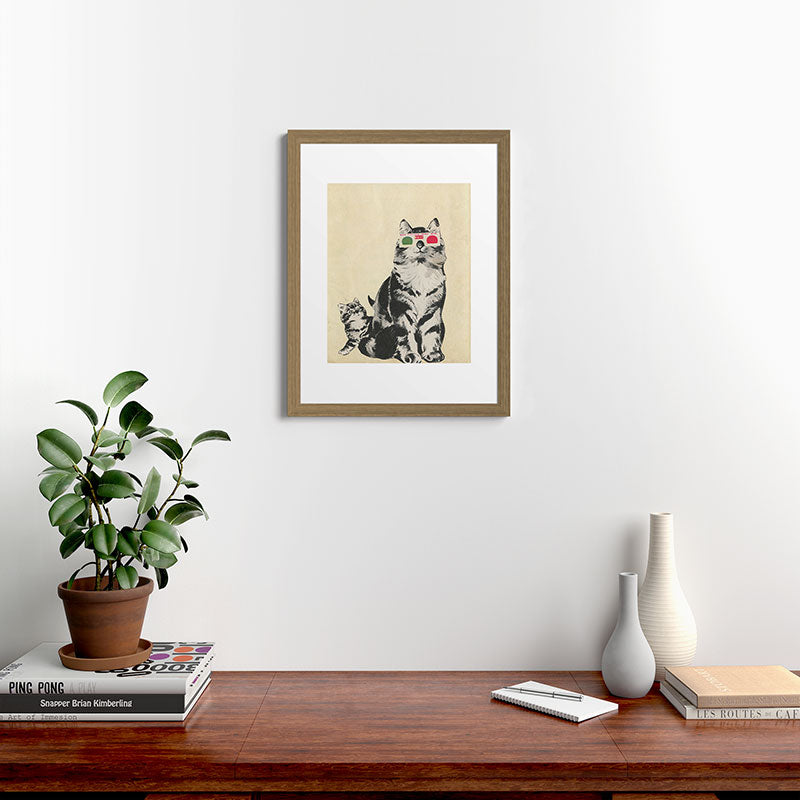 3D Glasses Framed Art Print