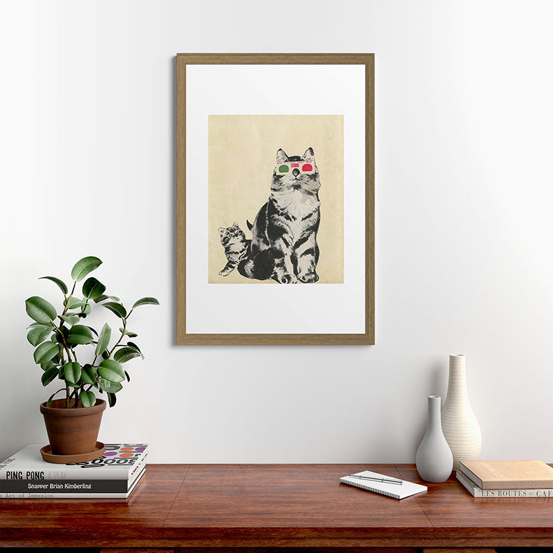 3D Glasses Framed Art Print