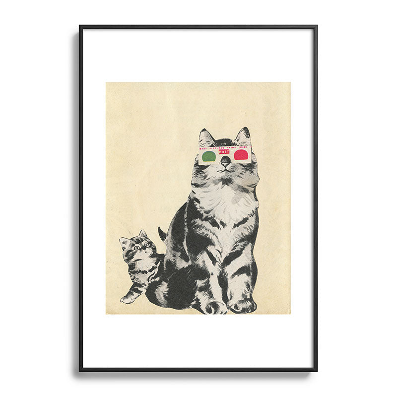 3D Glasses Framed Art Print
