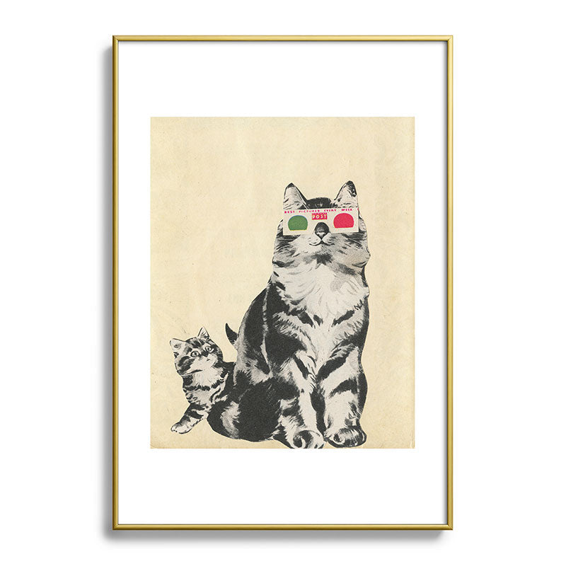3D Glasses Framed Art Print