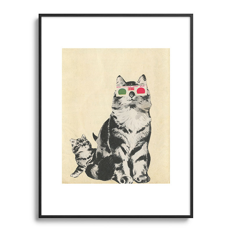 3D Glasses Framed Art Print