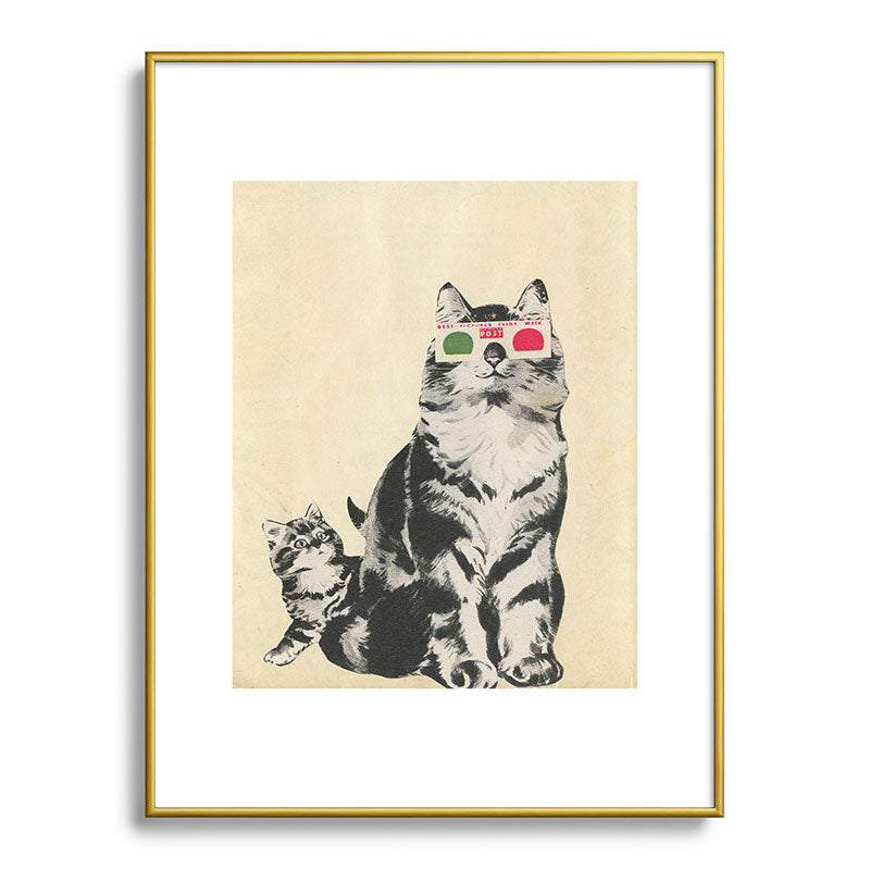 3D Glasses Framed Art Print