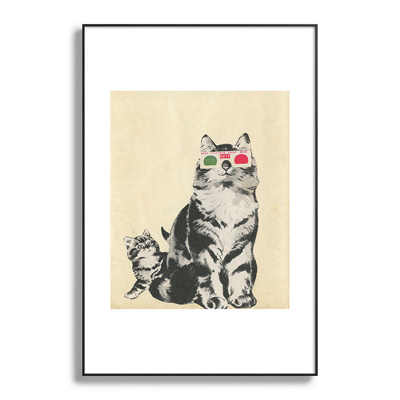 3D Glasses Framed Art Print