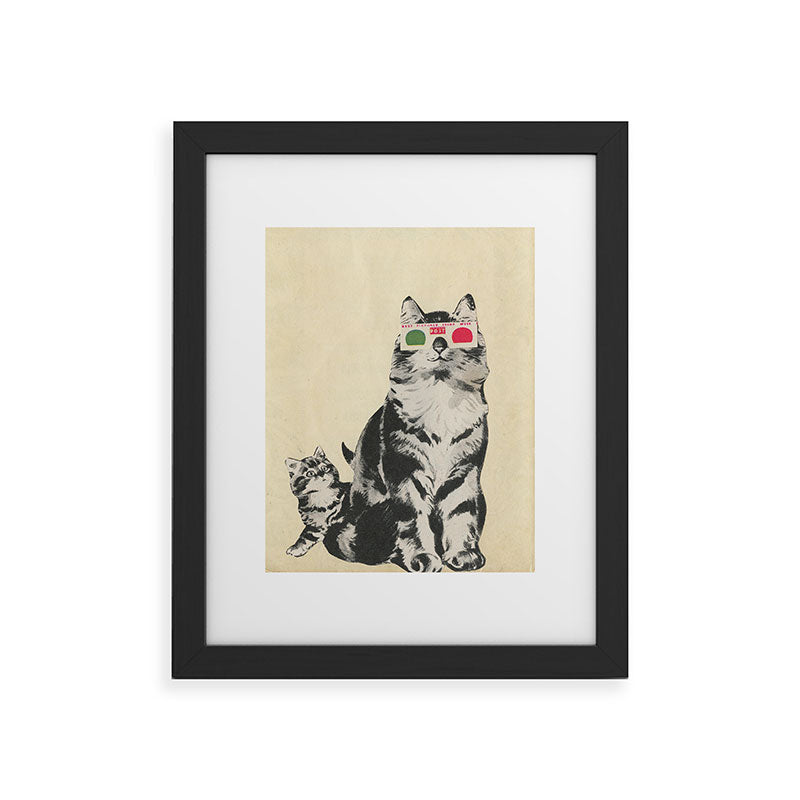 3D Glasses Framed Art Print
