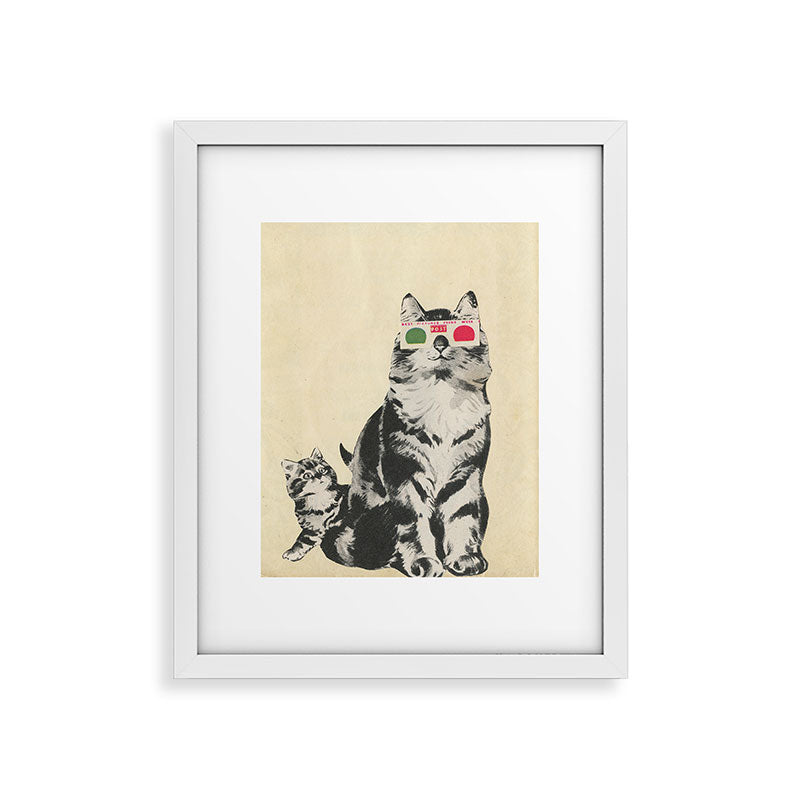 3D Glasses Framed Art Print