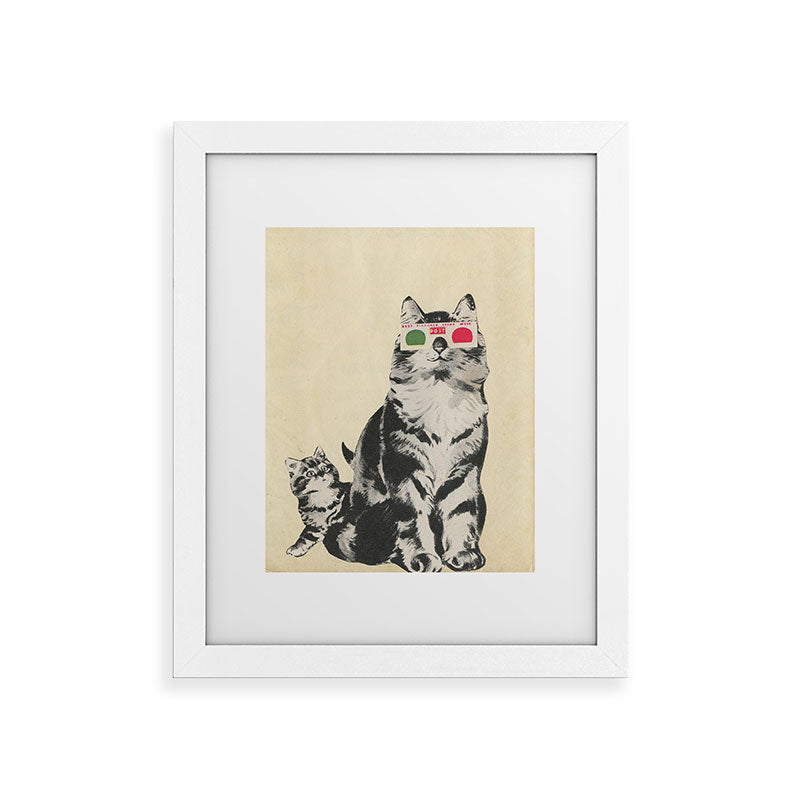 3D Glasses Framed Art Print