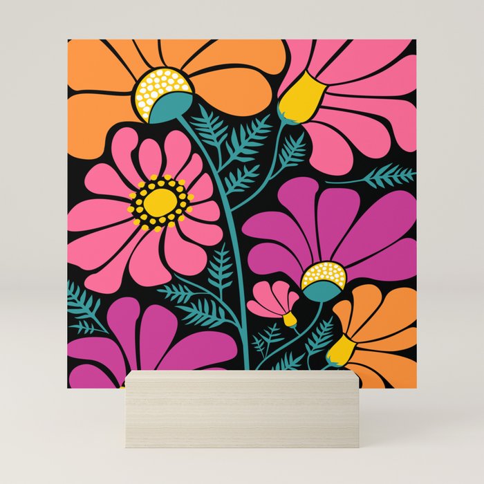 70s Disco Garden Mini Art Print