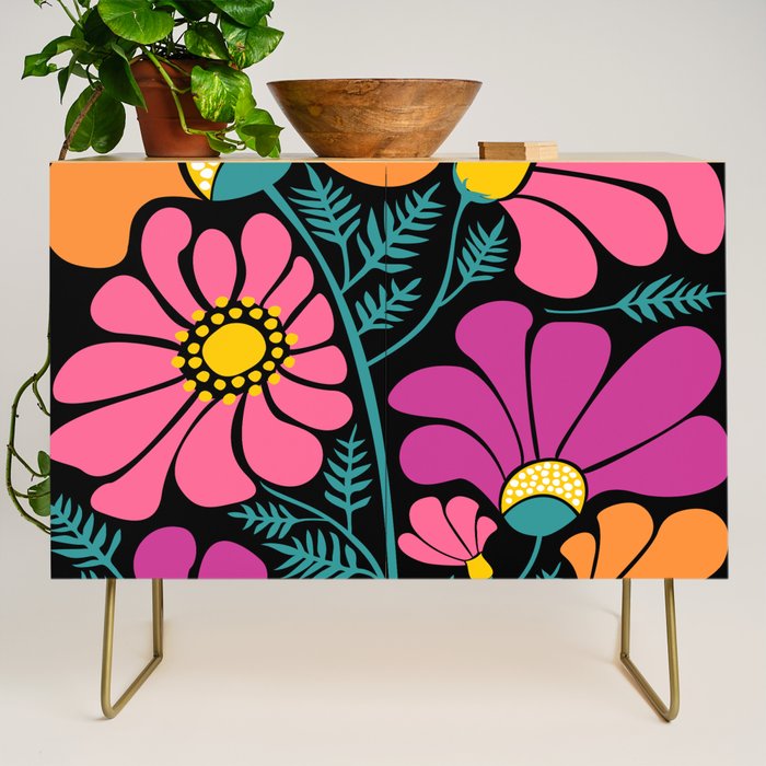70s Disco Garden Credenza