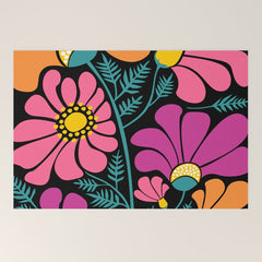 70s Disco Garden Welcome Mat