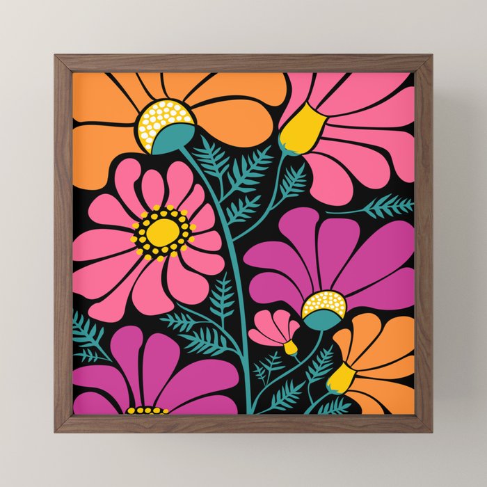 70s Disco Garden Mini Art Print