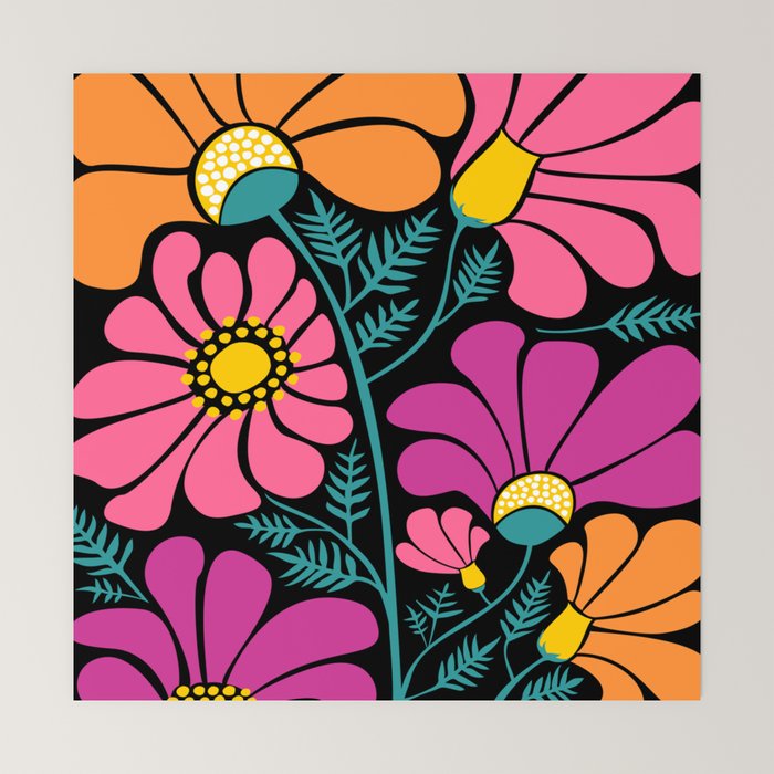 70s Disco Garden Mini Art Print