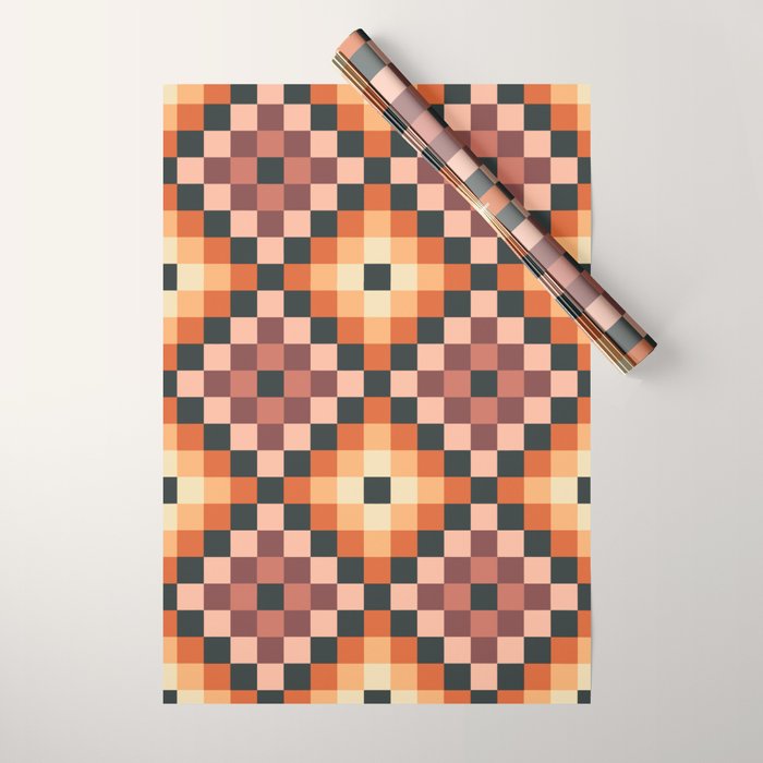 70s color squares pattern  Wrapping Paper