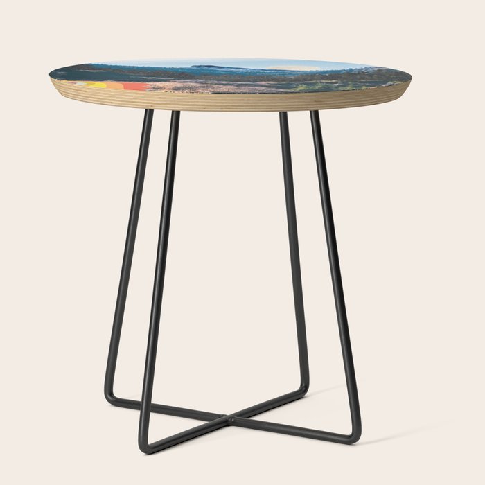 1960's Style Mountain Collage Side Table