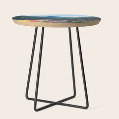 1960's Style Mountain Collage Side Table