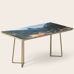 1960's Style Mountain Collage Coffee Table
