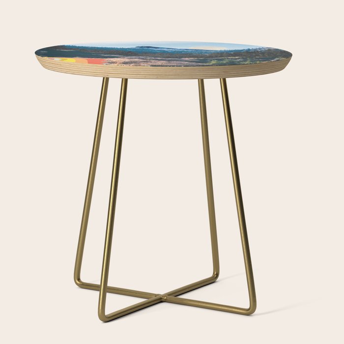 1960's Style Mountain Collage Side Table