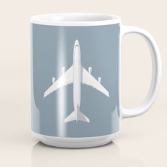 747-400 Jumbo Jet Airliner Aircraft - Slate Coffee Mug