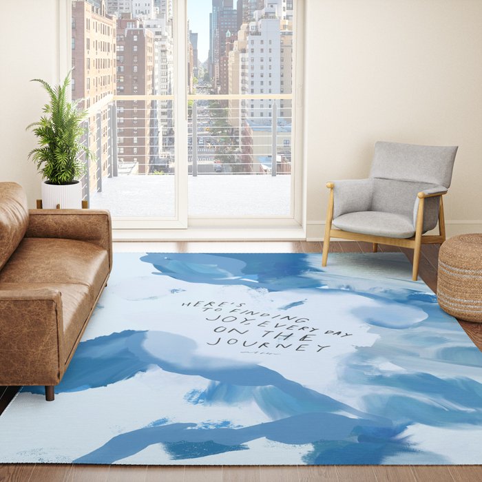 "Here's To Finding Joy, Every Day On The Journey" Rug