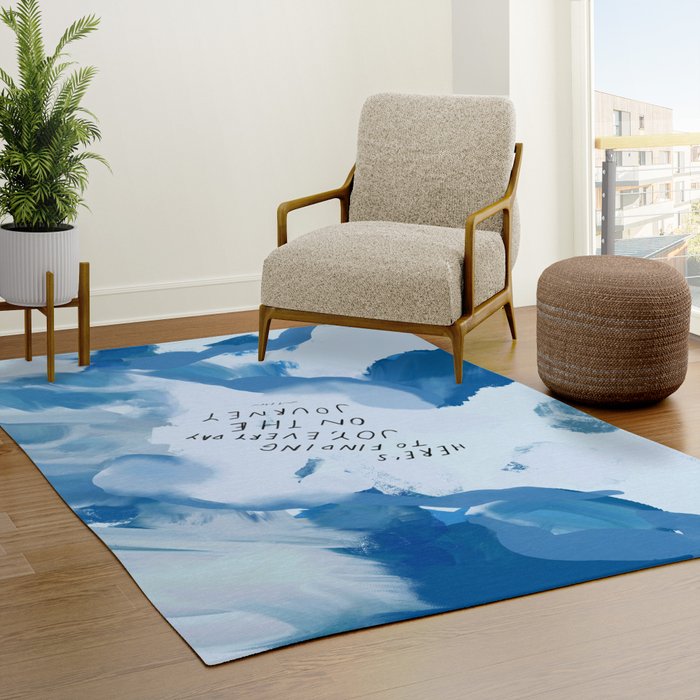 "Here's To Finding Joy, Every Day On The Journey" Rug
