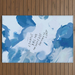 "Here's To Finding Joy, Every Day On The Journey" Outdoor Rug