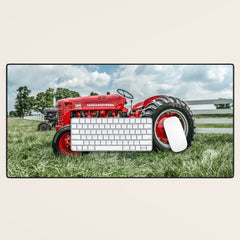 300 Vintage International Harvester Red Tractor Desk Mat