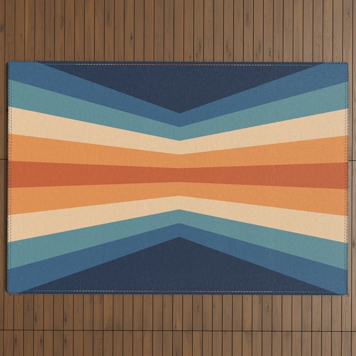 70's Retro Reflection Outdoor Rug