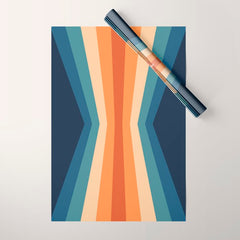 70's Retro Reflection Wrapping Paper