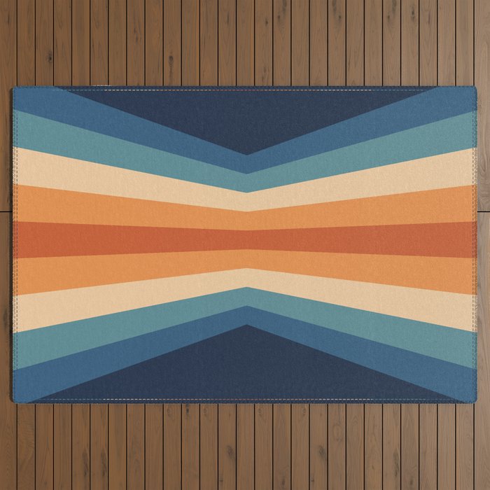 70's Retro Reflection Outdoor Rug