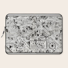 1932 Night-Club Map of Harlem, NY Centerfold from Manhattan Weekly by Elmer Simms Campbell Laptop Sleeve